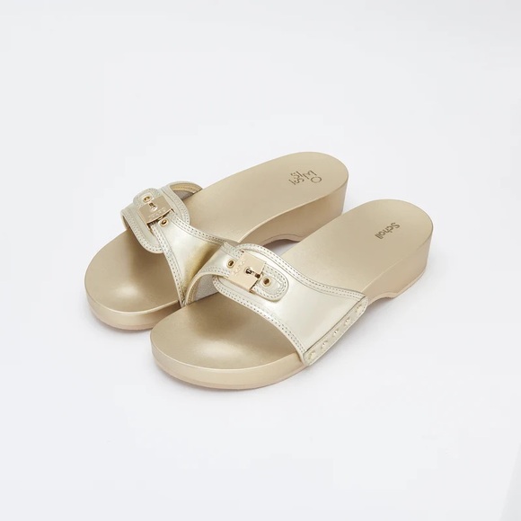 SCHOLL Issimo Pescura Heel Clogs in Gold - Picture 1 of 7